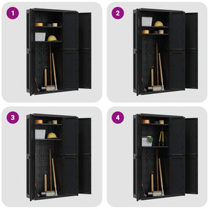 Gartenschrank Schwarz 97x37x165 cm