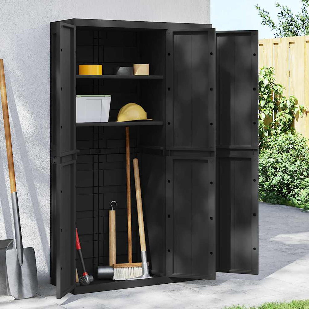 Gartenschrank Schwarz 97x37x165 cm