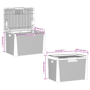 Gartentruhe Anthrazit 125 L