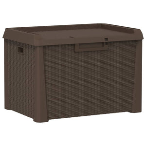 vidaXL Coffre de rangement de jardin marron 125 L PP