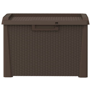 vidaXL Coffre de rangement de jardin marron 125 L PP