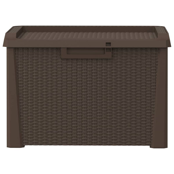 vidaXL Coffre de rangement de jardin marron 125 L PP