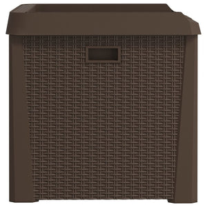 vidaXL Coffre de rangement de jardin marron 125 L PP