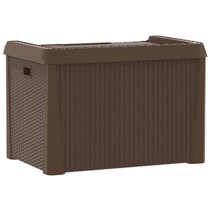vidaXL Coffre de rangement de jardin marron 125 L PP