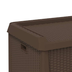 vidaXL Coffre de rangement de jardin marron 125 L PP