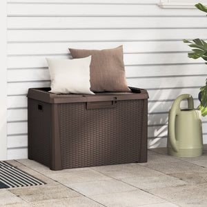 vidaXL Coffre de rangement de jardin marron 125 L PP