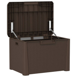 Gartentruhe Braun mit Sitzkissen 125 L