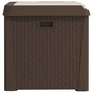 Gartentruhe Braun mit Sitzkissen 125 L