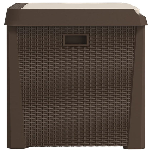Gartentruhe Braun mit Sitzkissen 125 L