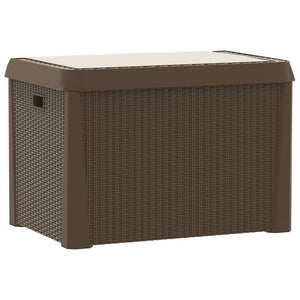 Gartentruhe Braun mit Sitzkissen 125 L