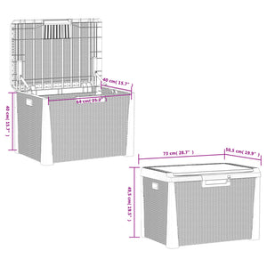 Gartentruhe Braun mit Sitzkissen 125 L