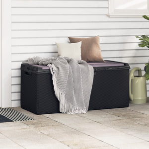 vidaXL Coffre de jardin avec coussin anthracite 350 L PP
