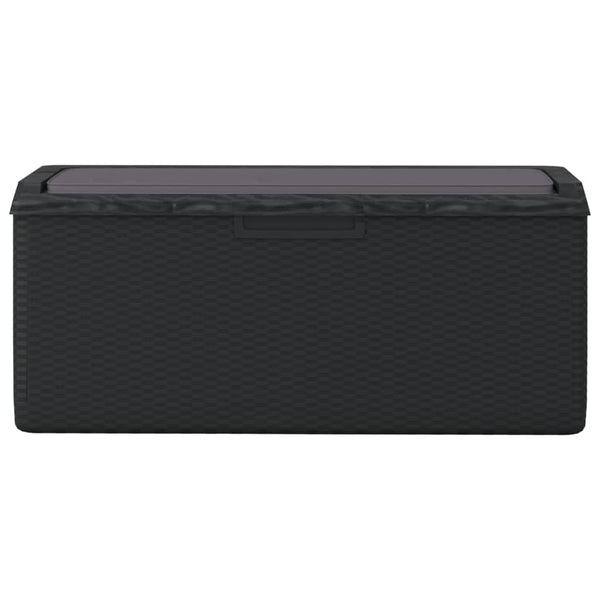 vidaXL Coffre de jardin avec coussin anthracite 350 L PP