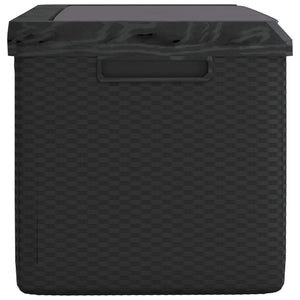 vidaXL Coffre de jardin avec coussin anthracite 350 L PP