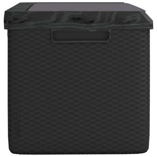 vidaXL Coffre de jardin avec coussin anthracite 350 L PP