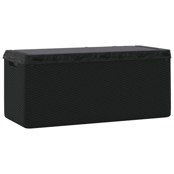 vidaXL Coffre de jardin avec coussin anthracite 350 L PP