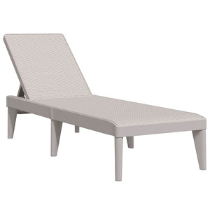 vidaXL Sun Lounger Cappuccino Brown 186x60x29 cm PP