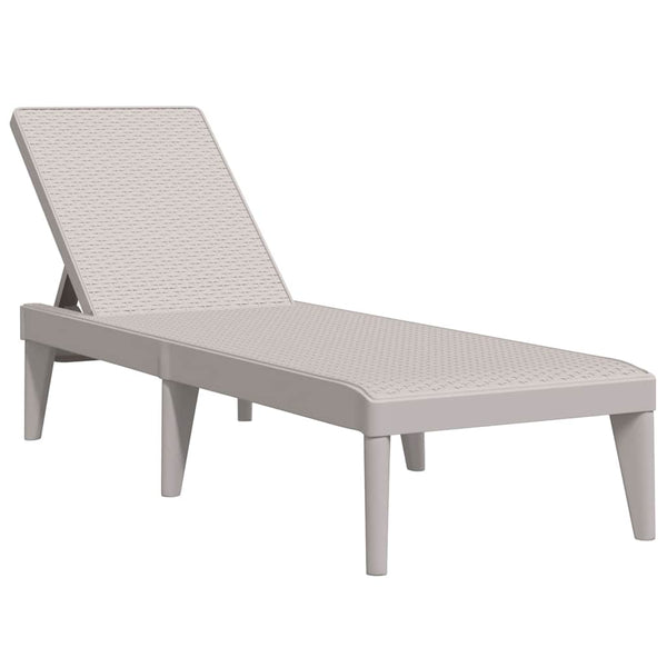 vidaXL Sun Lounger Cappuccino Brown 186x60x29 cm PP