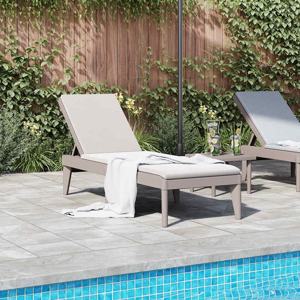 vidaXL Sun Lounger Cappuccino Brown 186x60x29 cm PP
