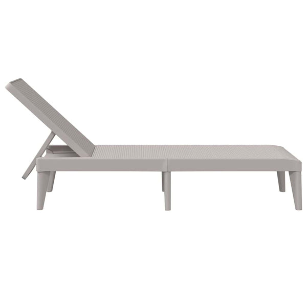 vidaXL Sun Lounger Cappuccino Brown 186x60x29 cm PP