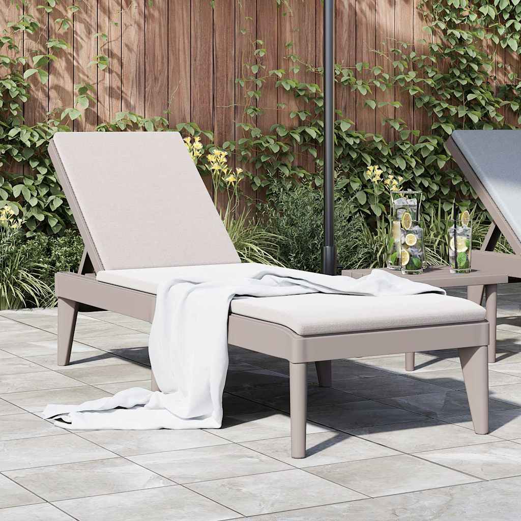 vidaXL Sun Lounger Cappuccino Brown 186x60x29 cm PP