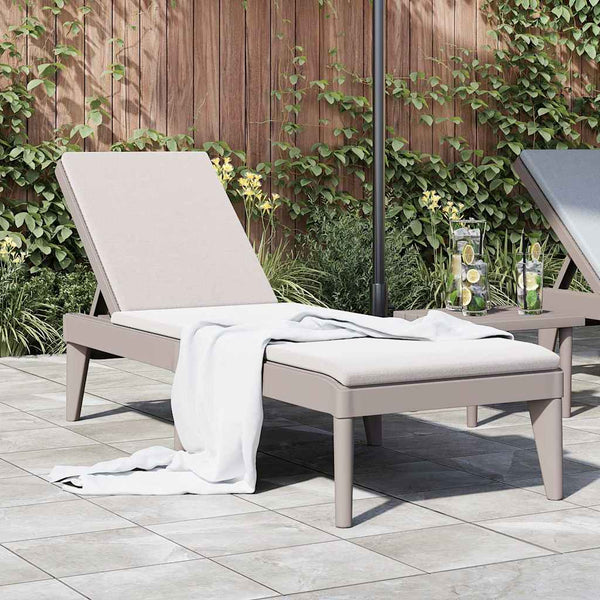 vidaXL Sun Lounger Cappuccino Brown 186x60x29 cm PP