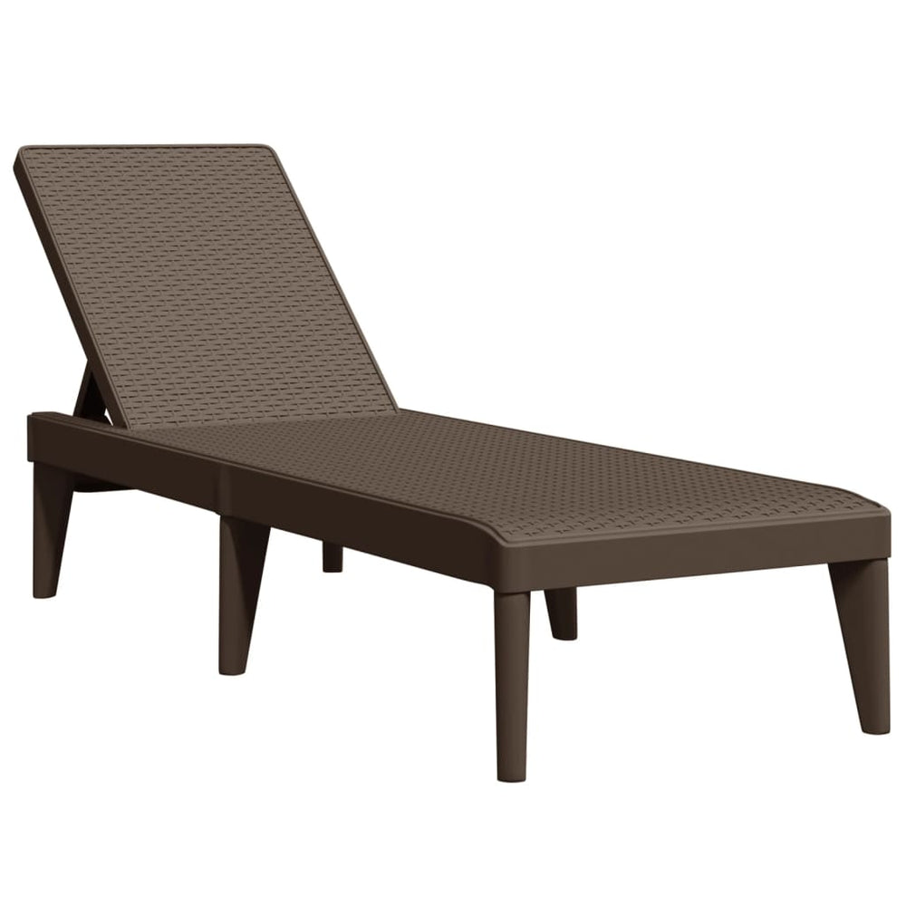 Braune Sonnenliege 186x60x29 cm