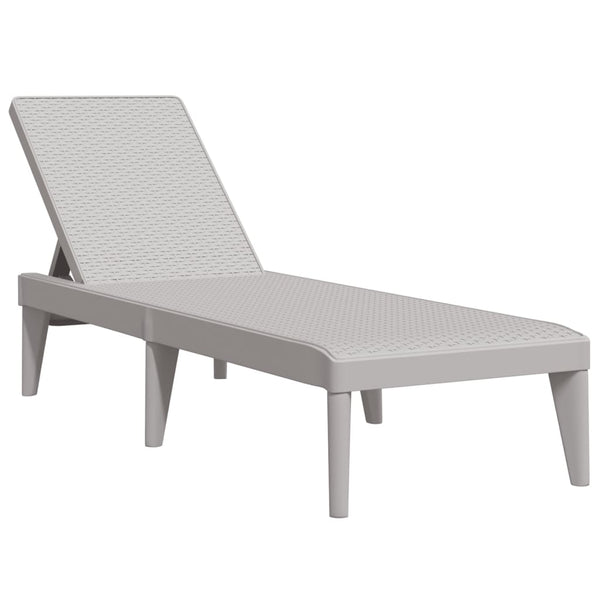 vidaXL Bain de soleil gris 186x60x29 cm PP