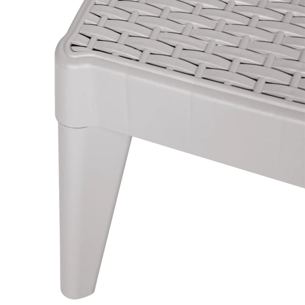 vidaXL Bain de soleil gris 186x60x29 cm PP
