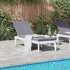 vidaXL Chaise longue blanche 186x60x29 cm PP
