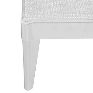 vidaXL Chaise longue blanche 186x60x29 cm PP