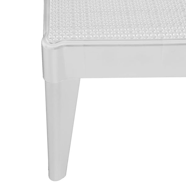 vidaXL Chaise longue blanche 186x60x29 cm PP