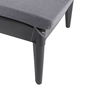 vidaXL Bain de soleil avec coussin anthracite 186x60x29 cm PP