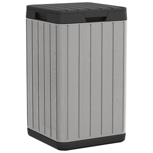 Graue Outdoor-Mülltonne, 80 Liter