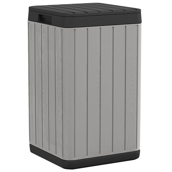 Graue Outdoor-Mülltonne, 80 Liter