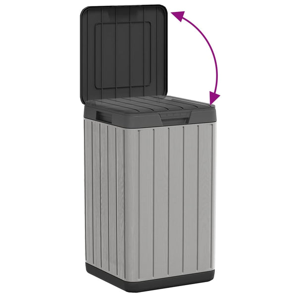 Graue Outdoor-Mülltonne, 80 Liter