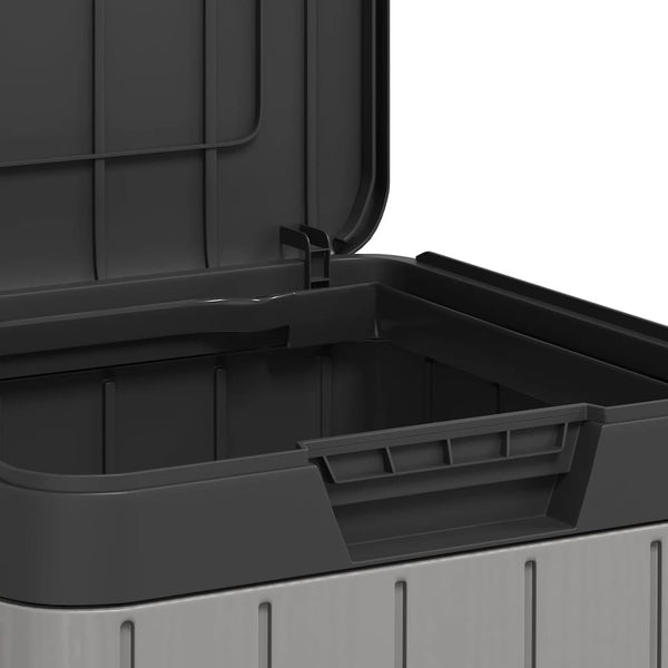 Graue Outdoor-Mülltonne, 80 Liter