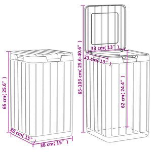 Graue Outdoor-Mülltonne, 80 Liter
