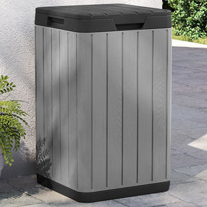 Graue Outdoor-Mülltonne, 80 Liter
