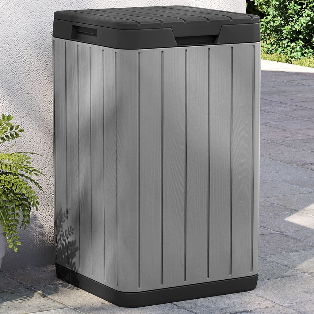Graue Outdoor-Mülltonne, 80 Liter