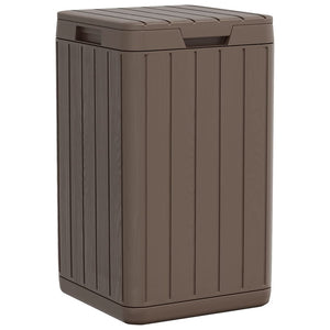 vidaXL Poubelle d'extérieur marron 38x38x65 cm PP