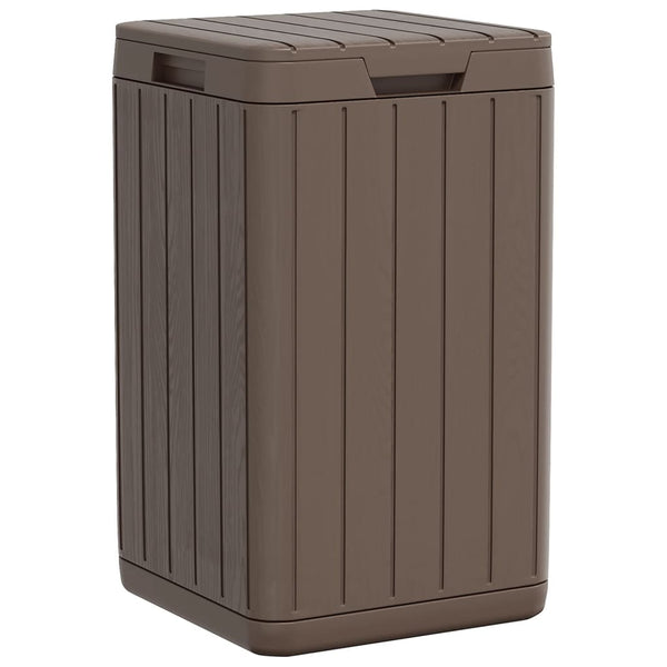 vidaXL Poubelle d'extérieur marron 38x38x65 cm PP