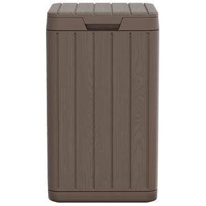 vidaXL Poubelle d'extérieur marron 38x38x65 cm PP