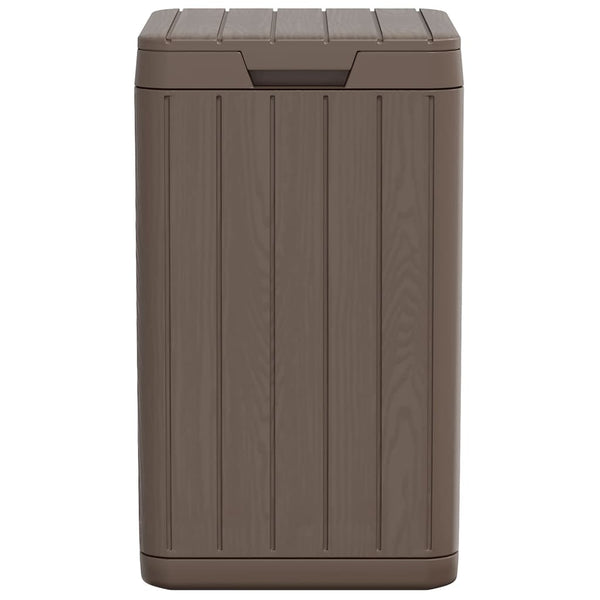 vidaXL Poubelle d'extérieur marron 38x38x65 cm PP