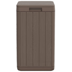 vidaXL Poubelle d'extérieur marron 38x38x65 cm PP