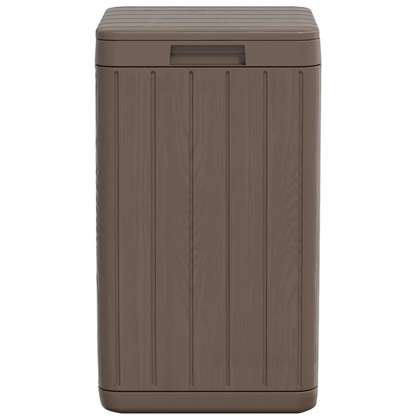 vidaXL Poubelle d'extérieur marron 38x38x65 cm PP