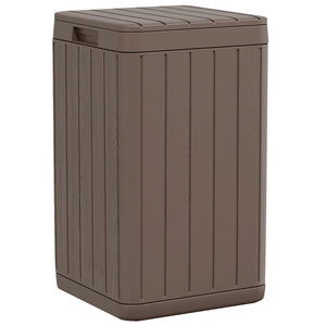 vidaXL Poubelle d'extérieur marron 38x38x65 cm PP