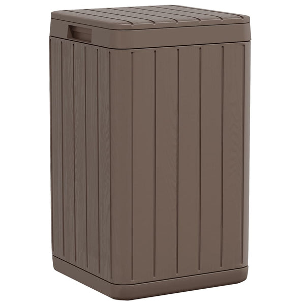 vidaXL Poubelle d'extérieur marron 38x38x65 cm PP