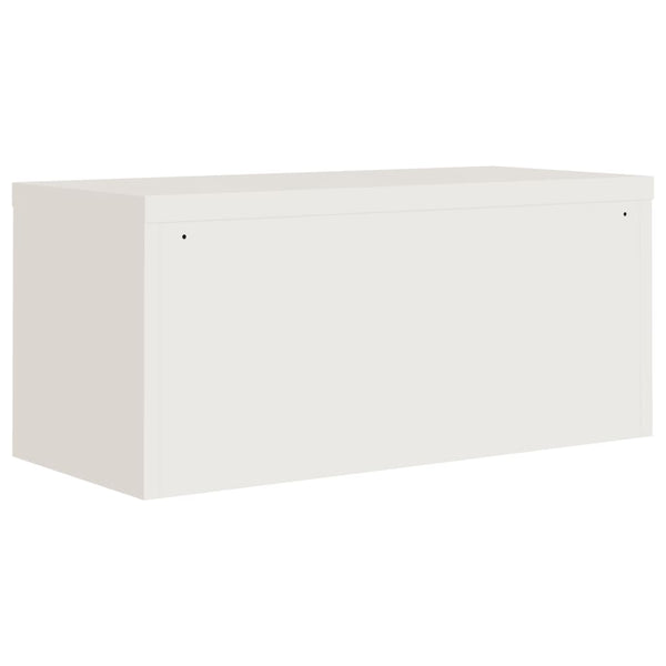 Weißer Aktenschrank Stahl 90x40x40 cm