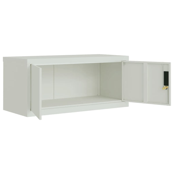 Aktenschrank Hellgrau Stahl 90x40x40 cm